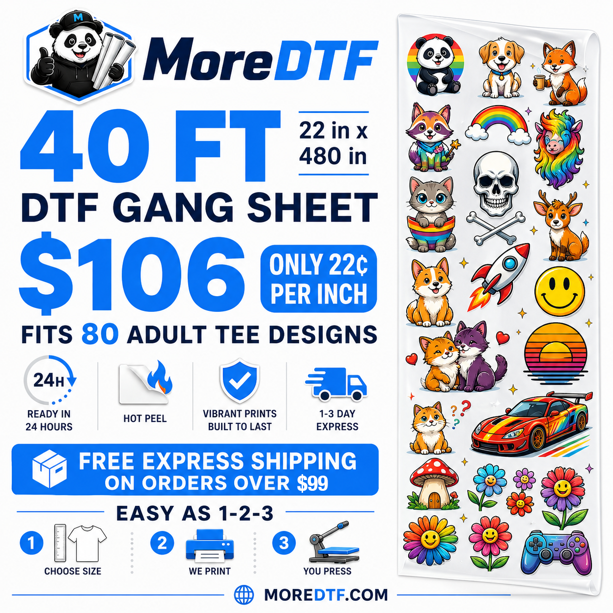 DTF Transfers — Upload Your Gang Sheet