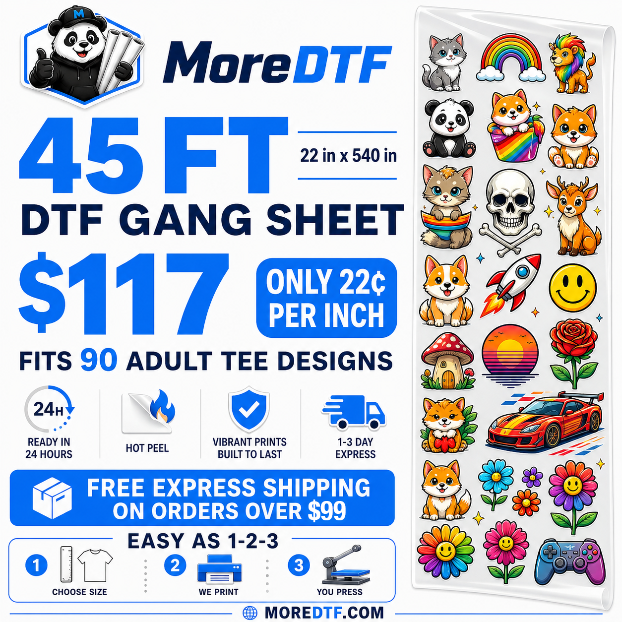 DTF Transfers — Upload Your Gang Sheet